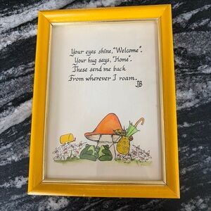 VTG Calligraphy Poem by Jean Breckenridge 70’s approx 6 X 8